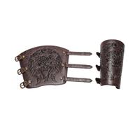 1 paio di polsiere in rilievo - 1 paio di bracciali da polso vintage per cosplay da uomo adulto | Bracciali in pelle fatti a mano, per padre fidanzato, protezione avambraccio costume in rilievo per
