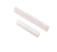 1 Paio Di Ponti In Osso Per Chitarra Classica Acustica A 6-12 Corde Sella Multipla E Dado In Vero Osso pre Capotasto Scanalato(12 Acoustic)