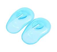 1 paio di protezioni per le orecchie in silicone, protezioni per le orecchie, impermeabili, anti-macchia, in plastica, per tinture per capelli, per uso domestico o salone (blu).