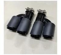1 Paio Di Punte Per Di Scarico Universali Tipo H, Terminali Per Tubi Di Scarico, Doppi Tubi Di Scarico Neri Terminale Scarico Auto(73MM IN 76MM OUT)