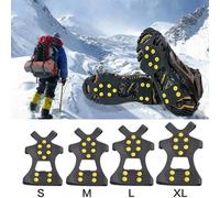 1 Paio di ramponi antiscivolo da 10 denti per uso esterno, adatti per uomini, donne, anziani, leggeri e in silicone, per superfici ghiacciate, adatti anche per abbigliamento da palestra e leggings da 