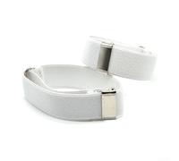 1 paio di reggicalze elastiche regolabili per un uso confortevole (bianco)