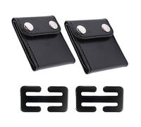 1 paio di regolatori neri per cintura di sicurezza, 2 serrature per cinture di sicurezza, protezione per spalle e collo, clip per cintura di sicurezza, adatto per tutte le cinture di sicurezza