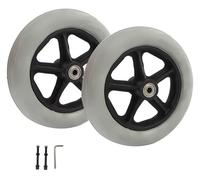 1 paio di ruote anteriori for sedia a rotelle da 6/7/8 pollici, rulli for ruote anteriori for sedia a rotelle solide, ruote girevoli di ricambio, accessori for ruote di ricambio universali for sedia a