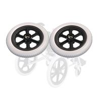 1 Paio di Ruote Posteriori per Sedia a Rotelle da 12 pollici, Ruote per Sedia a Rotelle Manuale, Pneumatici Pieni da 12 1/2 x 2 1/4, Cuscinetto da 1/2"