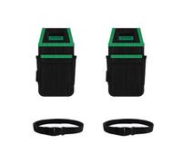 1 paio di sacchetti per attrezzi rinforzati con fibbie a sgancio rapido per manutenzione esterna, officina, lavori all'aperto, borsa porta attrezzi