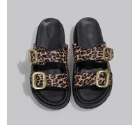 1 Paio di sandali con stampa leopardata in stile bohémien e alla moda, con fibbia, suola spessa, sandali con plateau casual estivi da spiaggia EUR35,EUR36,EUR37,EUR38,EUR39,EUR40,EUR41,EUR42,EUR43Moti