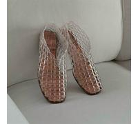 1 Paio di Sandali in Jelly Traforati, Scarpe Piatte Chiuse Comode, Scarpe Slip-On con Fondo Morbido e Design di Nicchia, Adatte per Uso all'aperto e Vacanze CN36,CN37,CN38,CN39,CN40,CN41Motivo struttu