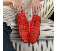 1 Paio di Sandali in Jelly Traforati, Scarpe Piatte Chiuse Comode, Scarpe Slip-On con Fondo Morbido e Design di Nicchia, Adatte per Uso all'aperto e Vacanze CN36,CN37,CN38,CN39,CN40,CN41Geometrico