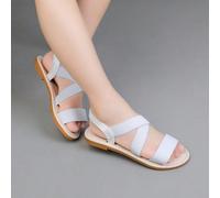 1 Paio di sandali piatti semplici e alla moda per ragazze, suola morbida antiscivolo, sandali romani per bambini, adatti per bambini grandi, estivi EUR34,EUR35,EUR36,EUR26,EUR27,EUR28,EUR29,EUR30,EUR3