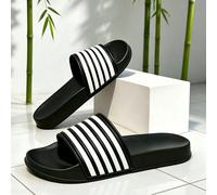 1 Paio di Sandali Slide Classici a Righe Nere & Bianche, Suola Morbida, Elastici, Leggeri, Traspiranti, Adatti per Uso Interno, Esterno, Spiaggia, Mare e Uso Quotidiano CN34,CN35,CN36,CN37,CN38,CN39,C