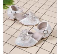 1 Paio di Sandali Stile Principessa Bianchi per Ragazze, Il Design a Farfalla sulla Punta è il Punto Saliente, Perfetto per Primavera, Estate e Autunno, Colore Rosa Morbido Complessivo con Atmosfera S