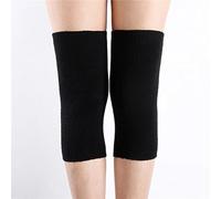 1 paio di scaldamuscoli lavorati a maglia di lana con maniche al ginocchio invernali calde for donna e uomo Supporto for rotula for protezione for ginocchio da corsa primaverile(Black)