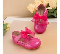1 Paio di Scarpe da Camminare per Bambini con Decorazione Floreale a Farfalla Carina, Colore Unito, Suola Antiscivolo Massaggiante, Piatte, Adatte per Primavera e Autunno EUR19,EUR20,EUR21,EUR22,EUR23