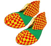 1 Paio di Scarpe da Clown A Quadri, Costume da Cosplay Personalizzate, Protagonisti Regolabili, Oggetti di Ruolo, Scarpe da Trazione per Esibizioni per Feste.