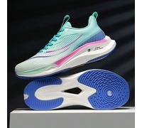 1 Paio di scarpe da corsa verdi unisex, sneaker da running traspiranti e resistenti all'usura, nuovo modello di scarpe da corsa all'aperto per uomini e donne, studenti e adulti, leggere, ammortizzanti