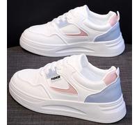 1 Paio di Scarpe da Ginnastica Bianche Leggere e Casual da Donna, Scarpe da Studente alla Moda Adatte per Donne Minute, Nuove Scarpe Bianche Traspiranti con Suola Spessa per Primavera/Autunno 2025 CN3