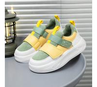 1 Paio Di Scarpe Da Ginnastica Per Bambini In Pelle PU Basse, Scarpe Sportive Casual Per Interno/Esterno, Facili Da Indossare E Togliere, Antiscivolo, Traspiranti, Confortevoli, Adatte Per Età 4-14 An