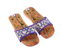 1 paio di scarpe da massaggio magnetiche con piede da donna, pantofole estive per il tempo libero, scarpe antiscivolo per massaggio da donna, in bambù, con magnetica