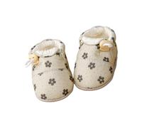 1 paio di scarpe da passeggio per bambini, traspiranti, con bocca allentata, scarpe da pavimento per primi camminatori in cotone, Fiore Cinque Petali, Taglia unica