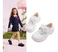 1 Paio di scarpe piatte per bambini di stile britannico minimalista ed elegante, di colore unito, con nappe, comode, adatte per la scuola, i trasporti e tutte le stagioni EUR34,EUR35,EUR36,EUR25,EUR26