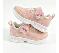 1 Paio di scarpe sportive Chunky per Ragazze con Suola Spessa, Leggere e Morbide, con Farfalla Lucida, Adatte per Sport all'Aperto e Sport Scolastici per Bambini di Taglia Media-Grande EUR34,EUR35,EUR