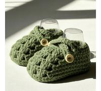 1 Paio di Scarpine Fatte a Mano per Neonati, Scarpe Lavorate a Uncinetto di Colore Viola Chiaro con Dettagli a Fibbia, Adatte per Taglie Neonato CN9,CN10Grafico,stampa dappertutto