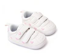 1 Paio di Scarpine per Neonati, Disegno Carino a Cuori Colorati, Adatte per Uso Interno ed Esterno Anti-Scivolo per Bambini, Scarpe Piatte Morbide CN10-11,CN12-13,CN14-15