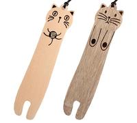 1 paio di segnalibri in legno fatti a mano con gatti carini segnalibro gatti segnalibri creativi animali segnalibro per insegnanti studenti