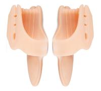 1 paio di separatori per dita dei piedi con 2 anelli per alluce valgo, correttori per dita a martello, comodi distanziatori per dita dei piedi, per donne e uomini