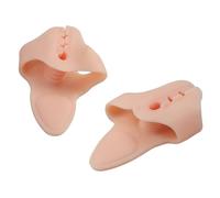 1 paio di separatori per dita dei piedi, morbidi distanziatori per alluce valgo, strumento correttore per piede con 2 anelli