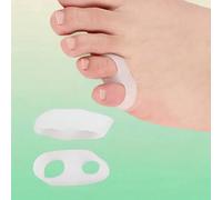 1 paio di separatori per dita in silicone, separatore per dita con doppio foro, strumento per manicure e pedicure con spugna compressiva, adatto per uomini e donne Colore unicoGomma