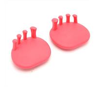 1 paio di separatori per le dita dei piedi, allenatori per l'arco delle dita dei piedi, correttori per l'alluce valgo, separatori per le dita dei glutei sottili per l'allenamento,Rosso,110*100mm