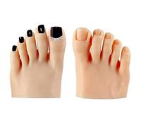 1 Paio di Silicone Modello Piede, Nail Art Training Display Finto Mezzo Piede Modello Pedicure Tatuaggio Pratica Silicone Piede Modello (Colore della pelle medio)