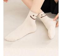 1 paio di simpatici calzini alla caviglia con sorriso per donne e uomini, divertenti regali con faccina sorridente, calzini in cotone per scarpe a taglio basso, regali per la famiglia