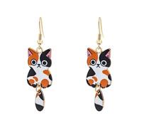 1 paio di simpatici orecchini pendenti con gatto con anime per ragazze semplici e divertenti orecchini con ciondolo di gatto con fumetto Kawaii