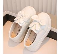 1 paio di sneaker bianche antiscivolo per ragazze con decoro a orecchie di coniglio, adatte per la primavera EUR22,EUR23,EUR24,EUR25,EUR26,EUR27,EUR28,EUR29,EUR30,EUR31Motivo strutturato