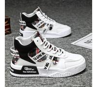 1 Paio di Sneaker casual da uomo stile retrò, con motivo graffiti traspirante, scarpe da esterno antiscivolo alte, scarpe da passeggio quotidiane CN39,CN40,CN41,CN42,CN43,CN44,CN45,CN46,CN47,CN48