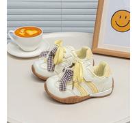 1 Paio di Sneaker Sportive Casual Gialle per Bambini e Neonati, Scarpe da Skateboard, Traspiranti e Comode, Moda con Chiusura a Strappo, Scarpe per Bambini Indossabili in Tutte le Stagioni, Primavera 