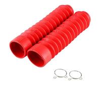 1 Paio di Soffietti per Moto, Forcella per Moto a Soffietto Copri Forcella in Gomma Protezione Forcella a Soffietto Copri Forcella Ammortizzatori Ghette Copertura per CQR ATV Dirt Bike 205 X 42(rosso)
