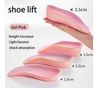 1 Paio di solette invisibili per aumentare l'altezza delle donne, senza odore, assorbenti agli urti, confortevoli, morbide, aumentano l'altezza di 7 cm, semisole per donne Verde con grigio,Sfondo verd