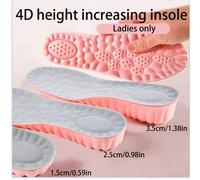 1 Paio di Solette Rialzanti per Donna, Solette Cuscinetto 4D Cloud, Antibatteriche, Resistenti agli Odori, Traspiranti, Ammortizzanti, Confortevoli, Adatte per Uomo e Donna 3,5 cm/CN37-38,1,5 cm/CN43-