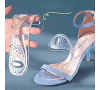1 Paio di Sottopiedi in Silicone Morbidi e Confortevoli per Donne, Adatti per Sandali, Tacchi Alti e Altre Calzature Generali Trasparente, taglia unica,Trasparente 2 paia,Trasparente 3 paiaGeometricoS