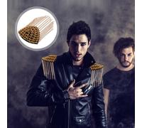 1 paio di spalline per abiti punk: spilla con frange in metallo con catena a