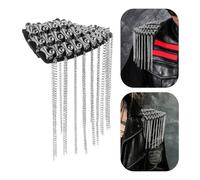 1 paio di spalline per abiti punk: spilla con frange in metallo con catena a