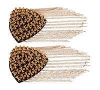 1 paio di spalline per abiti punk: spilla con frange in metallo con catena a