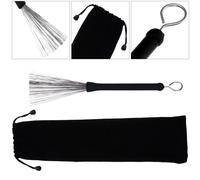 1 paio di spazzole per tamburi con spazzole retrattili per tamburi con borsa