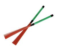 1 paio di spazzole retrattili a percussione Tasselli in nylon bacchette per batteria spazzola multi-asta fasci bastoncini facili da usare canne spazzole per batteria percussioni