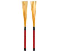 1 paio di spazzole retrattili a percussione Tasselli in nylon bacchette per batteria spazzola multi-asta fasci bastoncini facili da usare canne spazzole per batteria percussioni