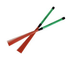 1 paio di spazzole retrattili a percussione Tasselli in nylon bacchette per batteria spazzola multi-asta fasci bastoncini facili da usare canne spazzole per batteria percussioni